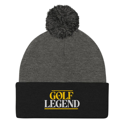 Golf Legend Be a Star Fun Embroidered Golf Pom-Pom Beanie - Funny Golf Tee by Swing Epic