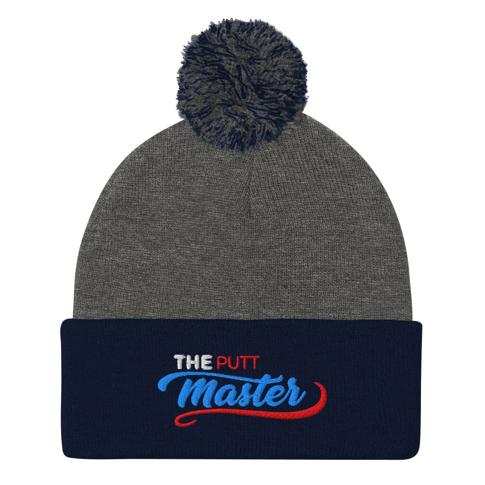 The Putt Master Embroidered Golf Pom-Pom Beanie - Funny Golf Tee by Swing Epic