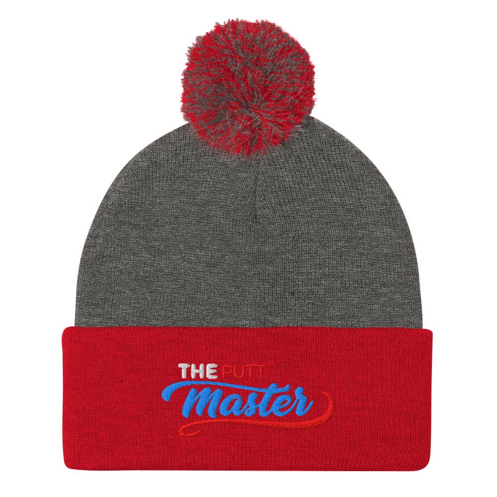The Putt Master Embroidered Golf Pom-Pom Beanie - Funny Golf Tee by Swing Epic