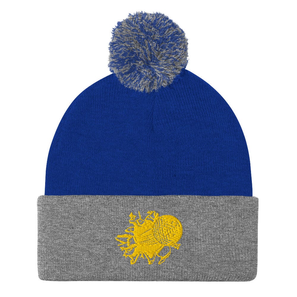 Golf Ball Breaking Barrier Funny Embroidered Golf Pom-Pom Beanie - Funny Golf Tee by Swing Epic