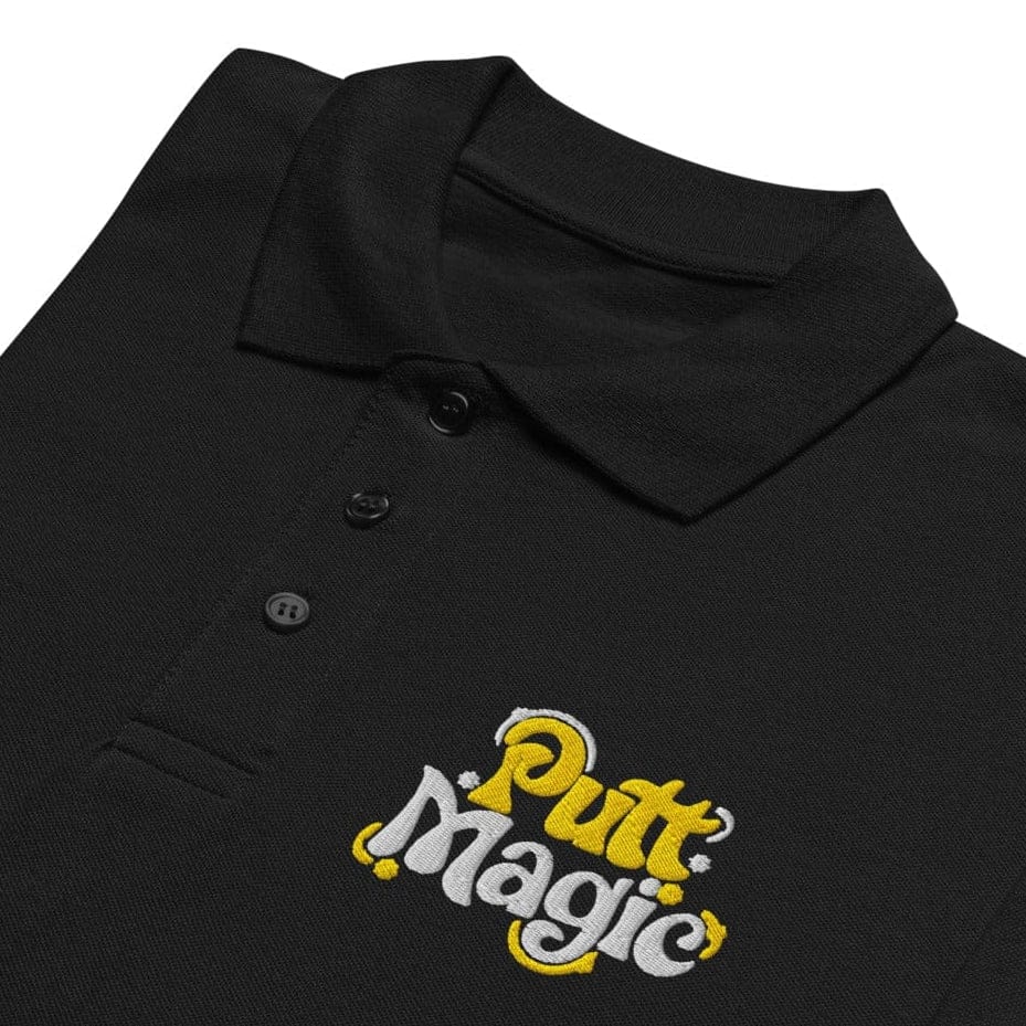 Putt Magic Embroidered Golf Pique Polo Shirt