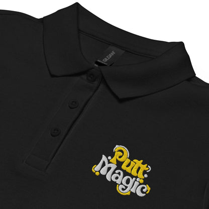 Putt Magic Embroidered Golf Women's Pique Polo Shirt