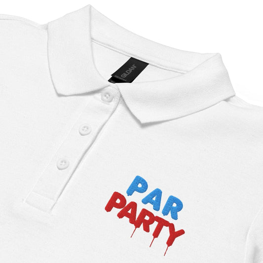 Par Party Embroidered Golf Women's Pique Polo Shirt